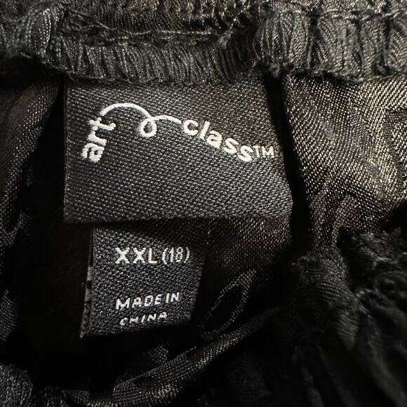 Art Class Black Leopard Print Ruffle Skirt Girls Size XXL 18 NEW Flowy Summer - Picture 5 of 6